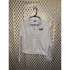 Puma half zip white sweater size S